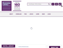 Tablet Screenshot of bramptonlibrary.ca